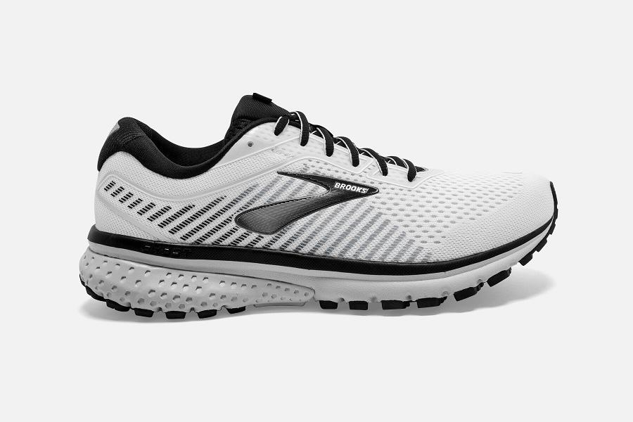 Brooks Ghost 12 Men Athletic Shoes & Road Running Shoes White DCE516789